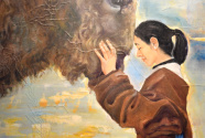 獨臂藏族女青年追逐繪畫夢